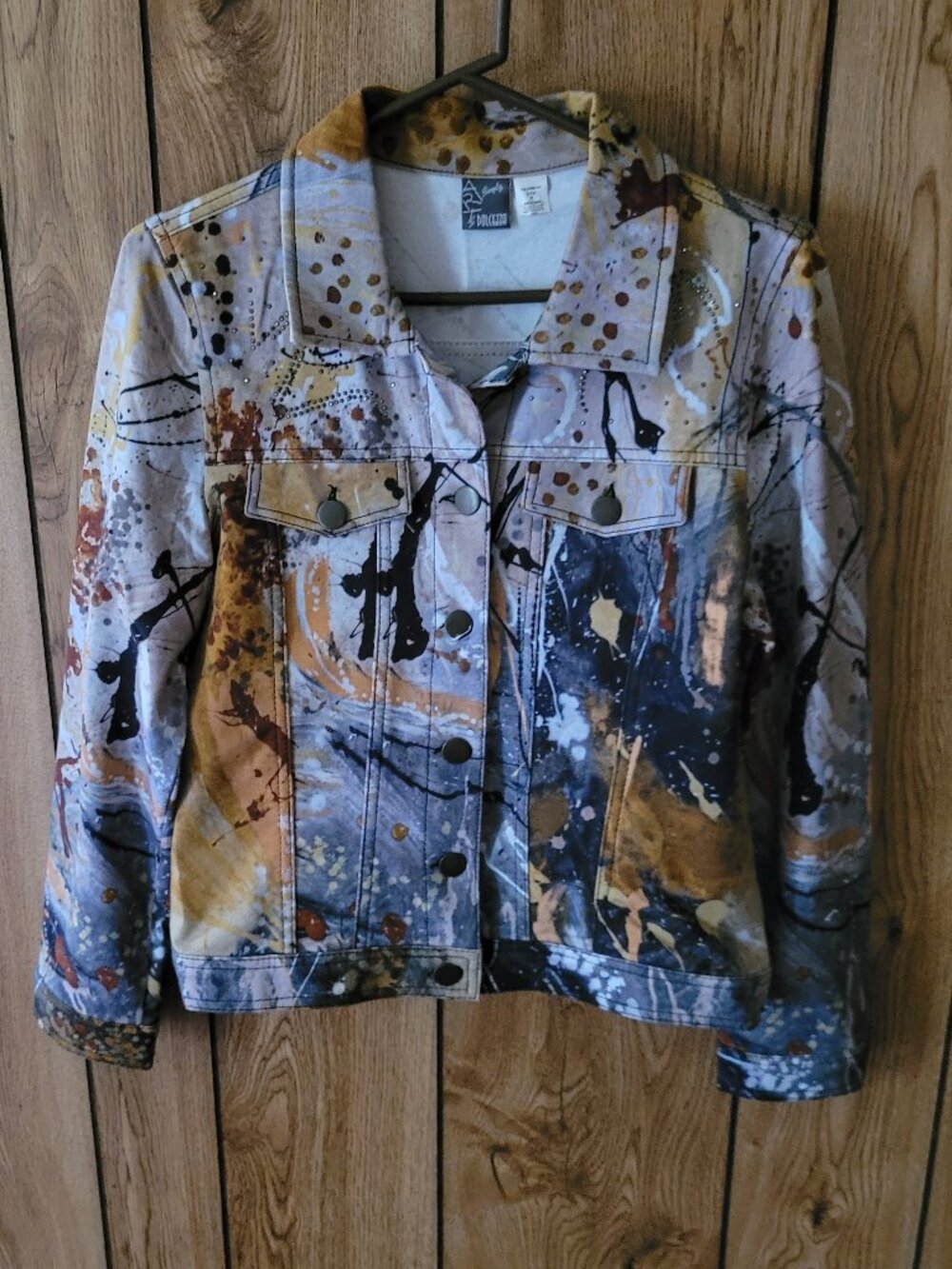 Lovely Art Simply by Dolcezza Browns, Grays, Black Abstract Jacket Misses Medium